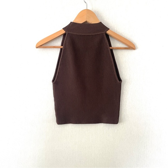 Aritzia Babaton Sculpt Knit Mockneck Halter Top - Picture 3 of 7